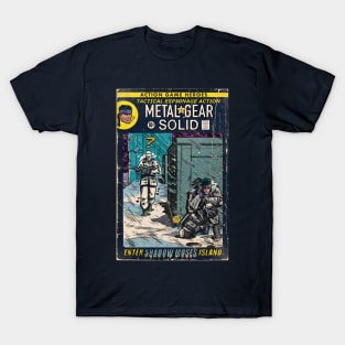 MGS Shadow Moses Island comic book fan art T-Shirt